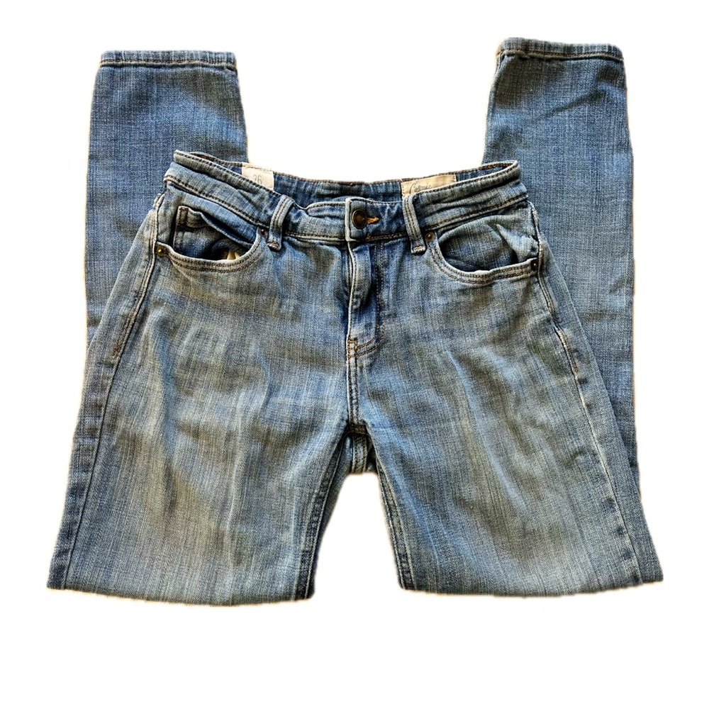 Cosmic Blue Love Jean Women's Taper Light Wash Blue Perfectly Worn In Size 26 - Picture 1 of 8